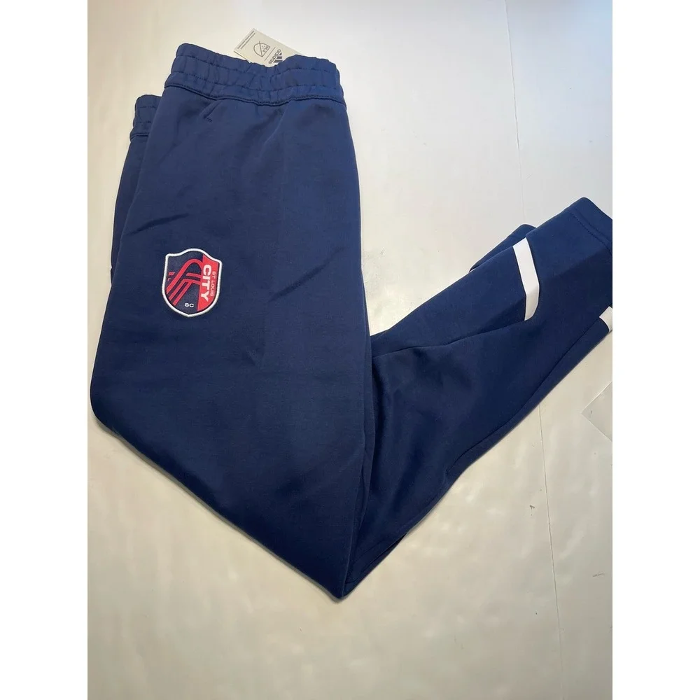 Adidas St. Louis City Soccer Club Men's Player Travel Pants Navy Size 3XL NWT
